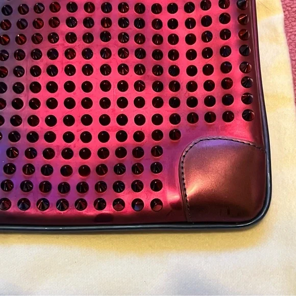 Christian Louboutin Loubiposh Panettone Spikes Crossbody Digital Rose Box Card+ - Picture 13 of 16
